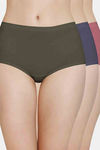 Amante Solid Low Rise Three-Fourth Coverage Hipster Panty (Pack of 3 ) - Assorted — thumbnail 1